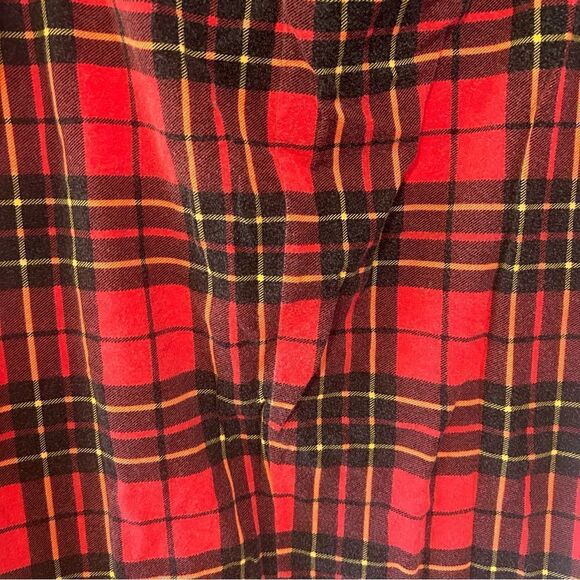 2/$30 Forever 21 Tartan Plaid Red Yellow Check Stretchy MIDI pencil Skirt - Picture 3 of 9